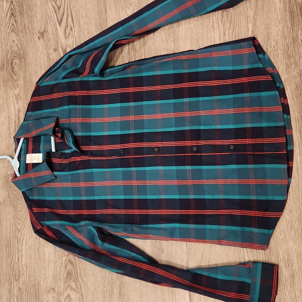 NWOT Nordstrom Boys Plaid Button Down Shirt Long Sleeve — XXL